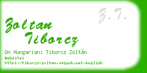 zoltan tiborcz business card